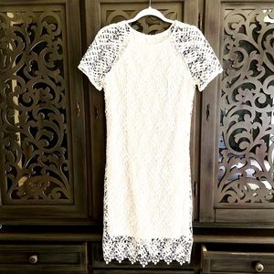Anne Fontaine lace off white cream dress 36
